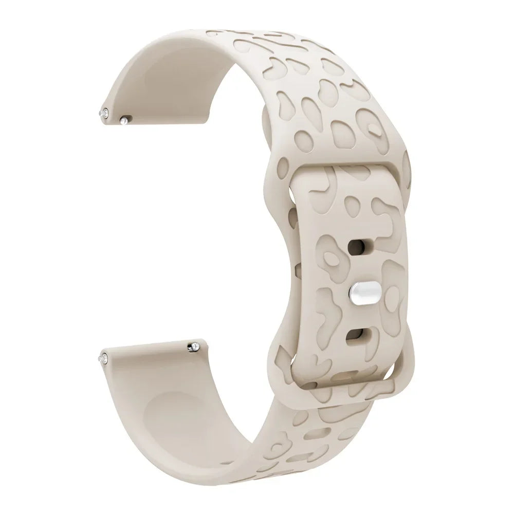 Samsung Galaxy Watch 7, 6, 5, 4 & FE Leopard Print Silicone Band