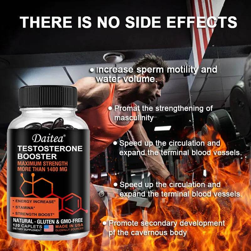 Daitea Men's Energy Supplement, Maximum Strength 1400 Mg, Increases Energy, Stamina and Power