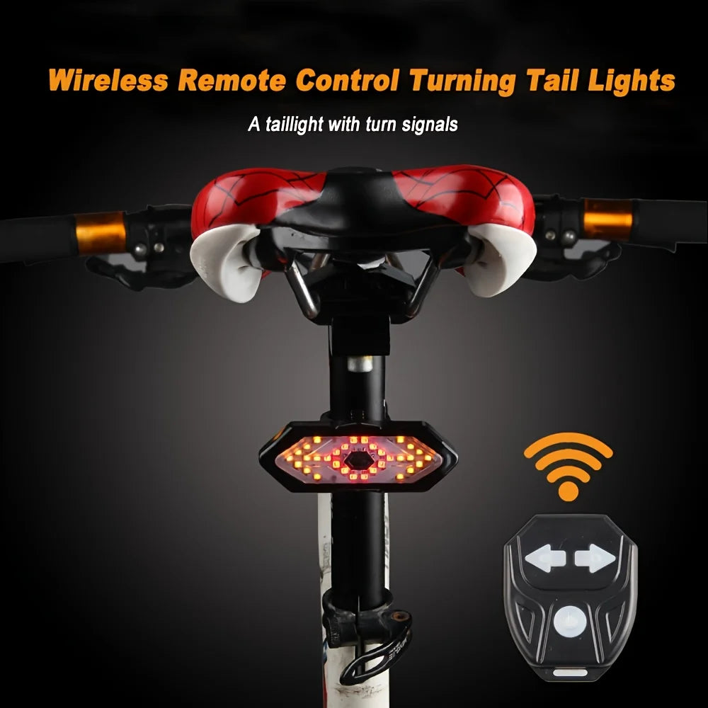 Remote Lights (Bike Turn Signals / Rear Light) with LED Lamp - Rechargeable USB - Wireless