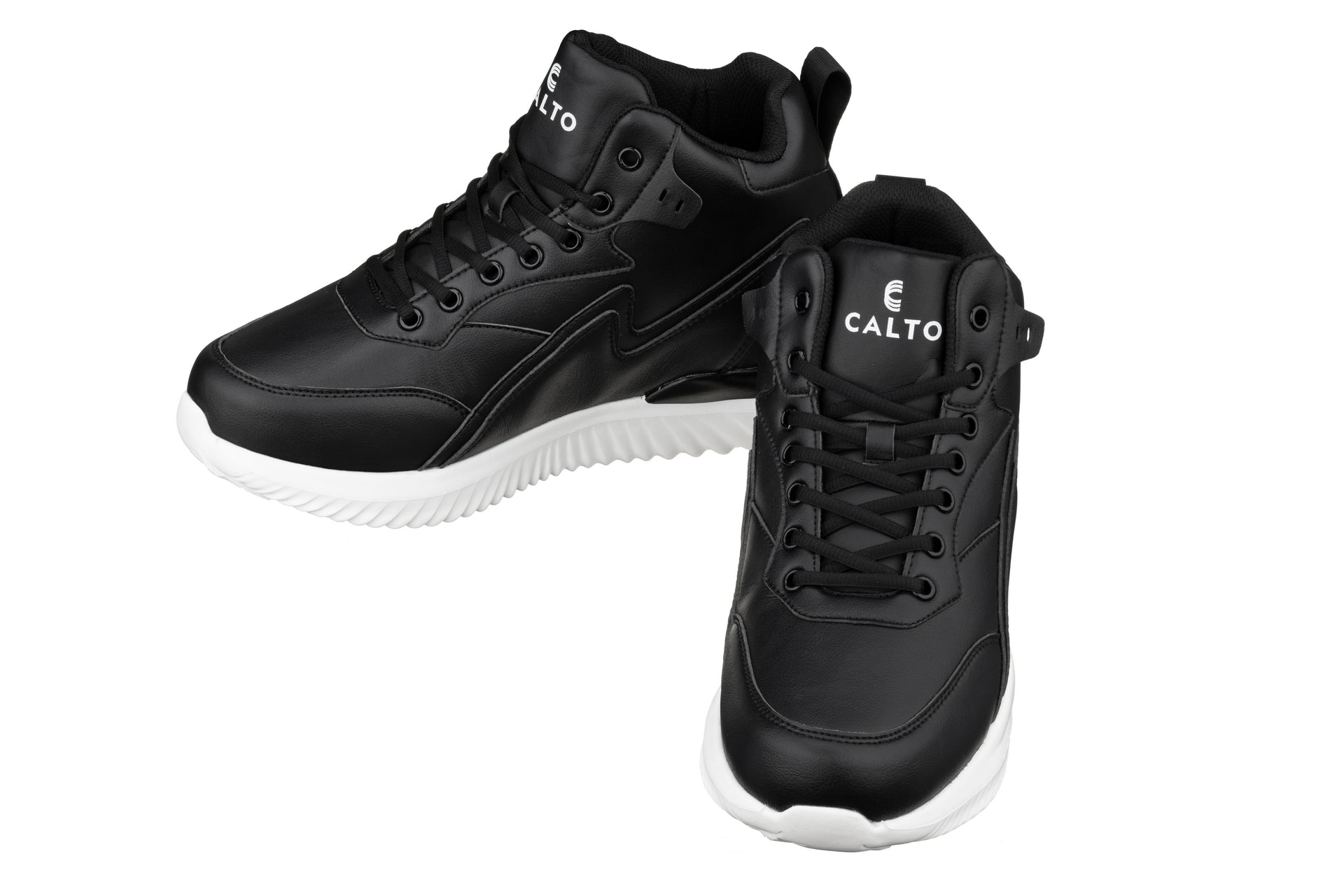 CALTO - S3060 - 4 Inches Taller (Black) - Lightweight Sneakers - Triathlete Store