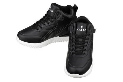 CALTO - S3060 - 4 Inches Taller (Black) - Lightweight Sneakers - Triathlete Store