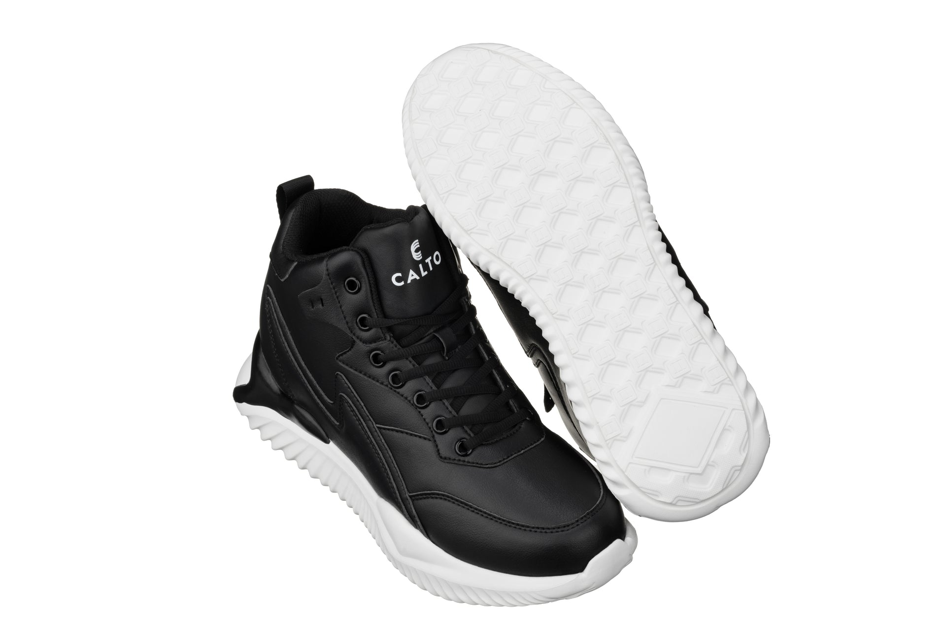 CALTO - S3060 - 4 Inches Taller (Black) - Lightweight Sneakers - Triathlete Store
