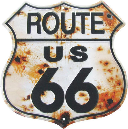 Route 66 American Dreams Shield Metal Tin Signs Posters