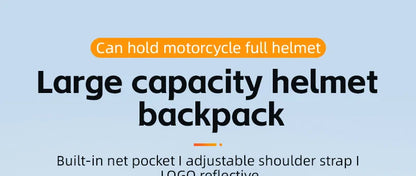 Motorcycle Helmet Backpack Large Capacity Travel Bags Reflective
