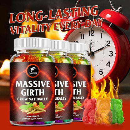 Massive Girth Men's Gummies High-Performance Extract - Energy, Stamina, Natural Grow Gummies