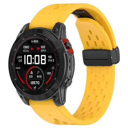 Garmin QuickFit 20/22/26mm Perforated Silicone Magnetic Clasp Band