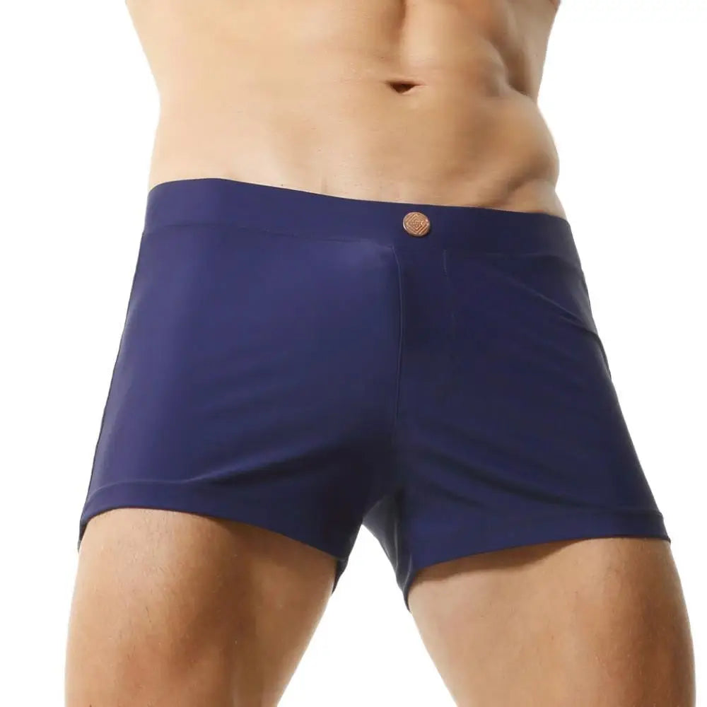 SEOBEAN Men’s Swim Trunks – Quick-Dry, Stretch Nylon + Spandex, Multiple Colors & Sizes