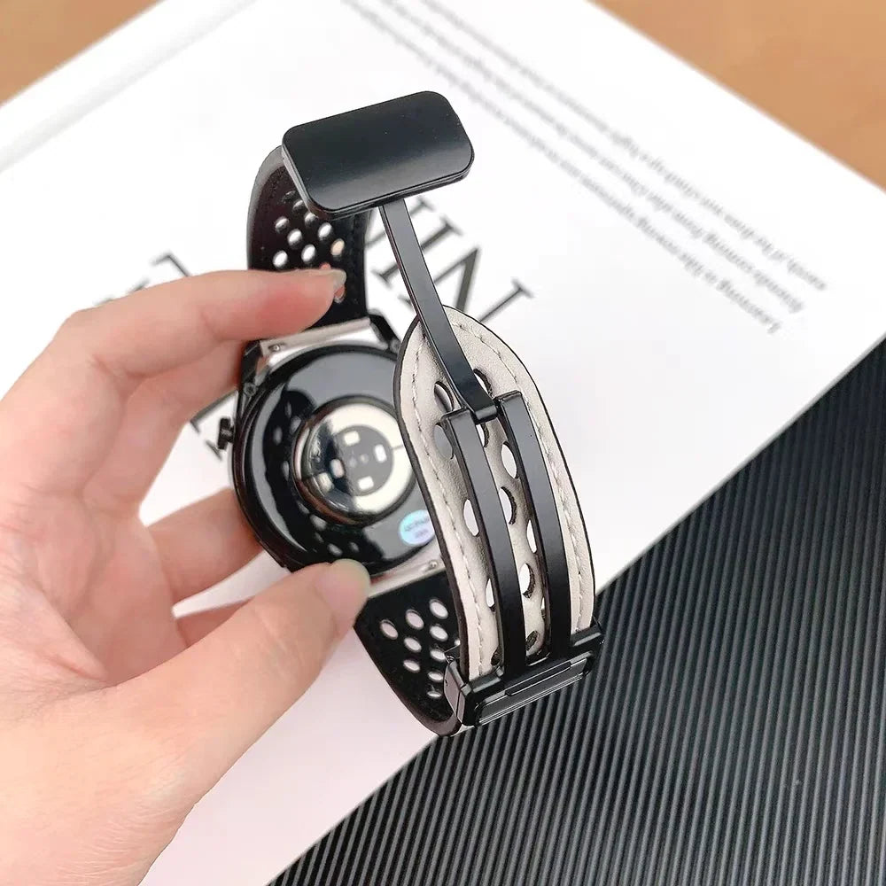 Samsung Galaxy Watch8, 9 & Ultra Perforated Silicone Magnetic Band