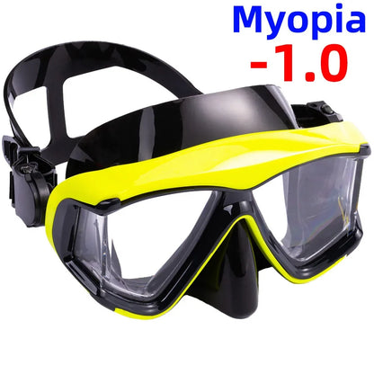 Optical Myopia Snorkel Diving Mask Swimming Goggles Nearsighted Short Sighted Gear Panoramic Wide View Adult Youth -1.0To-6.0