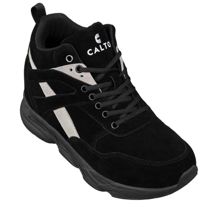 CALTO - S33594 - 4 Inches Taller (Black/Grey) - Sneakers - Triathlete Store