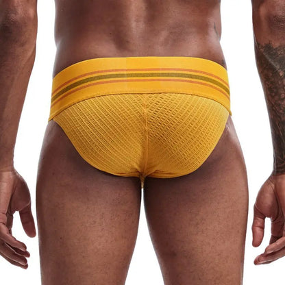 Men's JOCKMAIL JM364 - Old School Brief Yellow