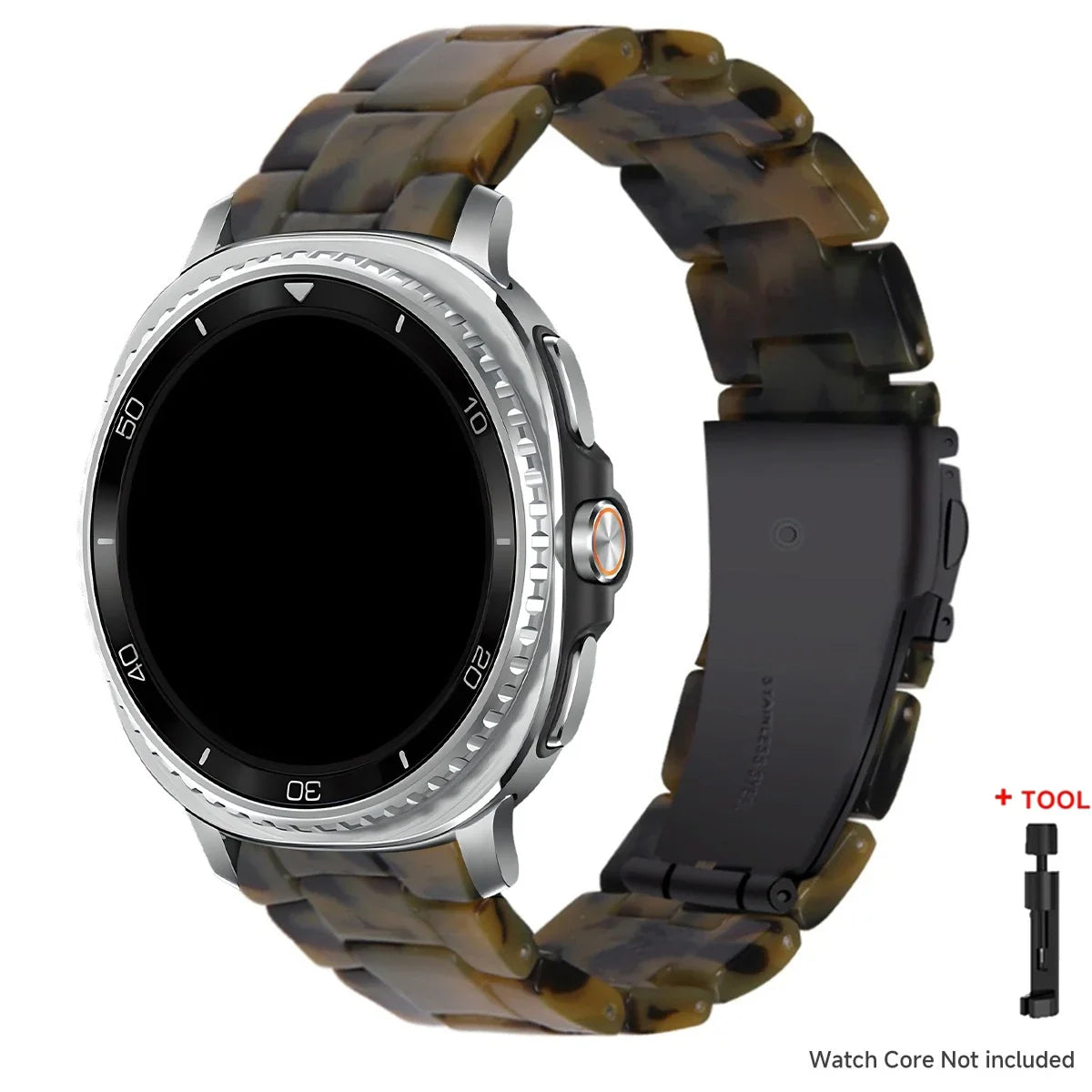Samsung Galaxy Watch8, 9 & Ultra Resin Link Band, 40 Patterns