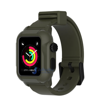 Silicone Band+Case For Apple Watch Strap