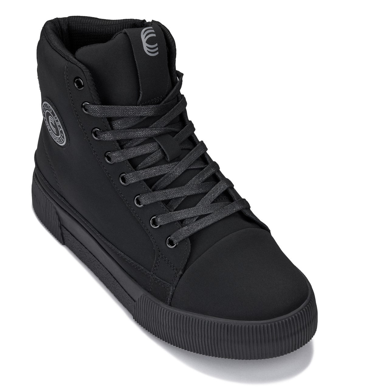 CALTO - S3421 - 2.4 Inches Taller (Black) - Cap Toe High Top Zip-Up Sneaker Boots - Triathlete Store