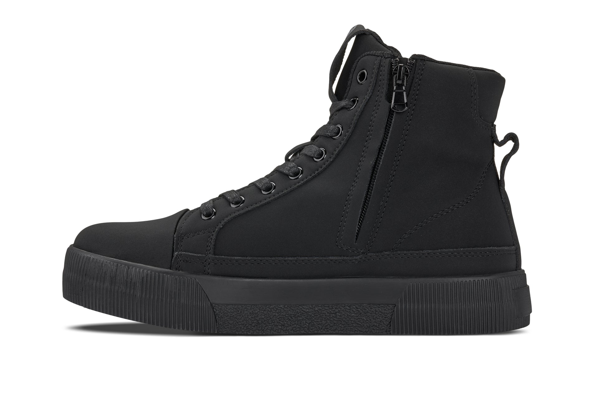 CALTO - S3421 - 2.4 Inches Taller (Black) - Cap Toe High Top Zip-Up Sneaker Boots - Triathlete Store