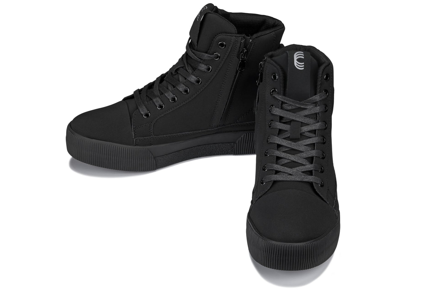 CALTO - S3421 - 2.4 Inches Taller (Black) - Cap Toe High Top Zip-Up Sneaker Boots - Triathlete Store
