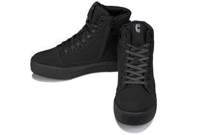 CALTO - S3421 - 2.4 Inches Taller (Black) - Cap Toe High Top Zip-Up Sneaker Boots - Triathlete Store