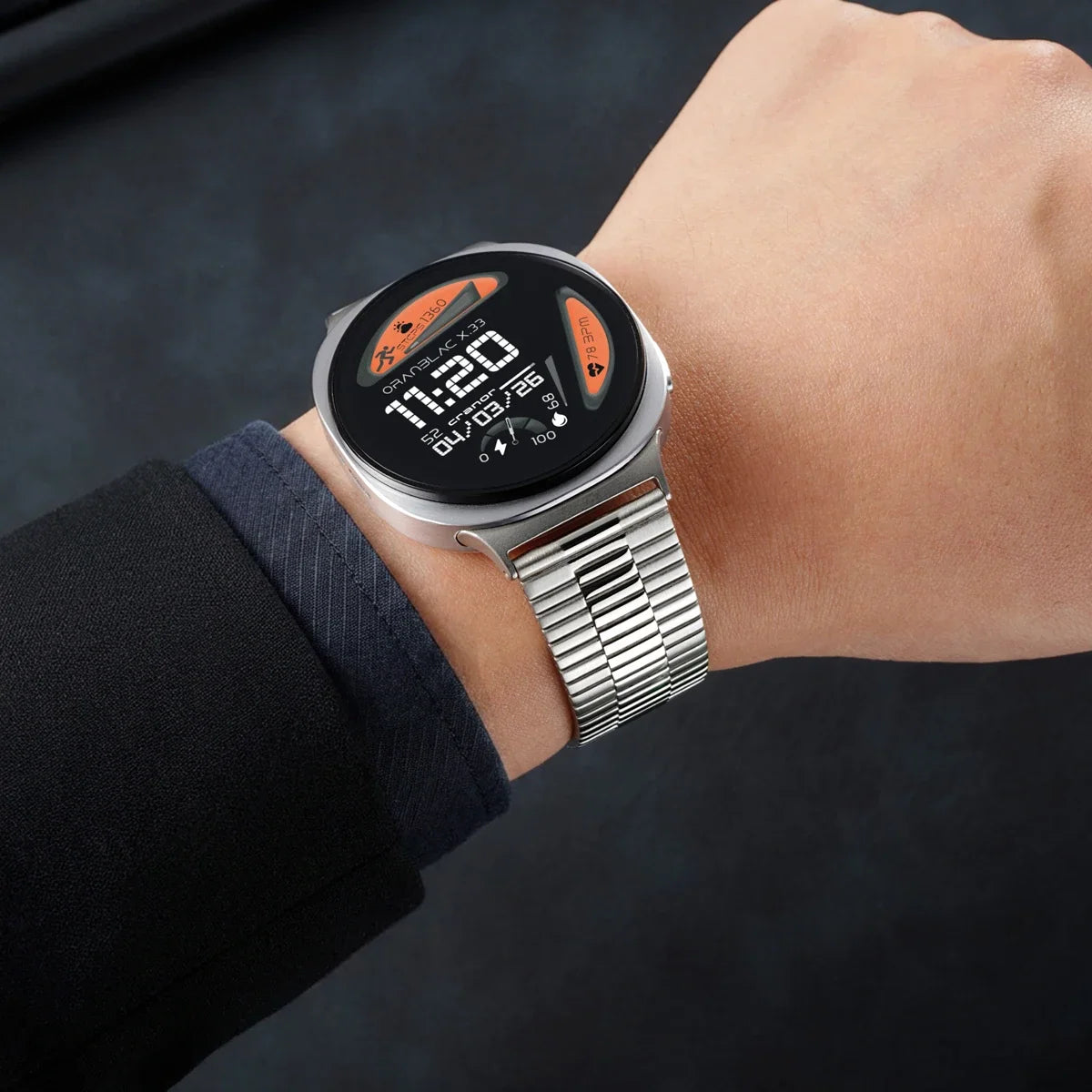 Samsung Galaxy Watch8, 8 Classic & 9 Slim Business Steel Link Band