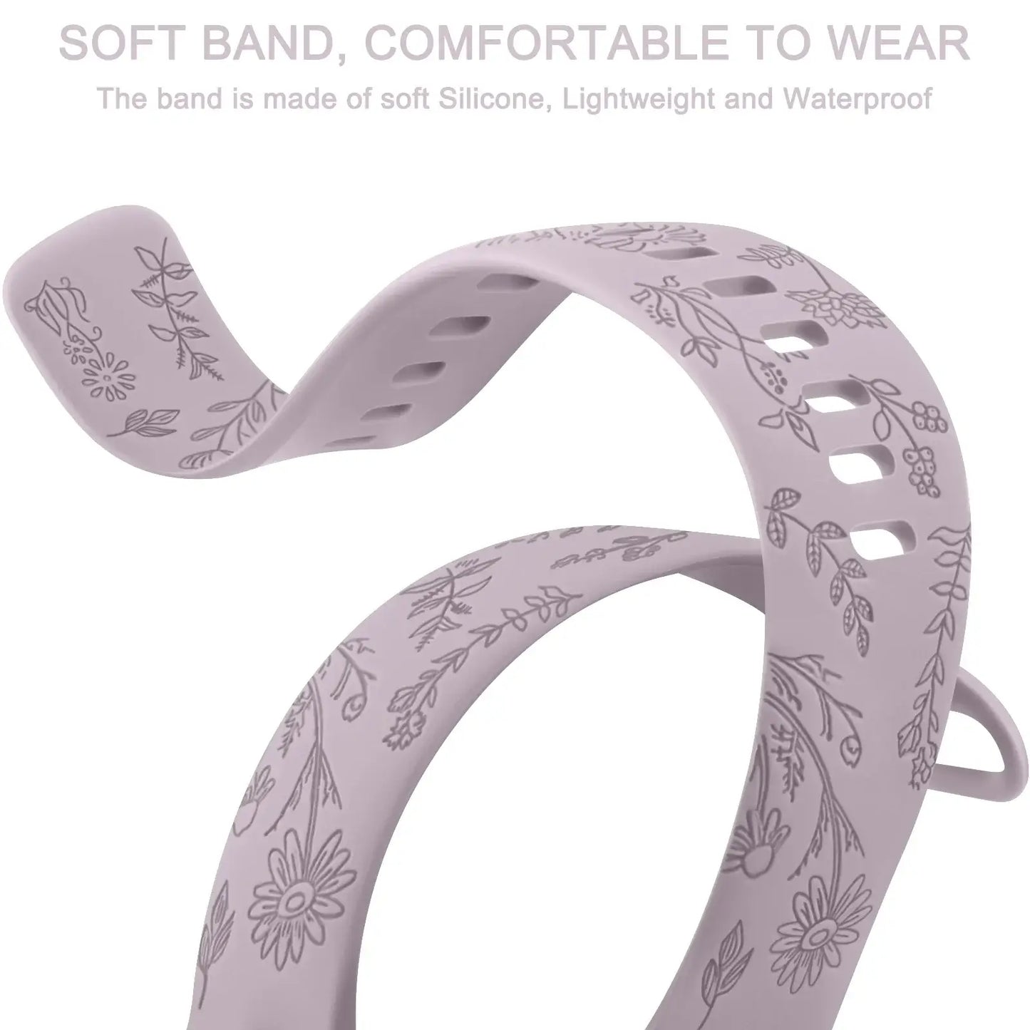 Fitbit Versa & Sense Silicone Band - Durable Floral Design