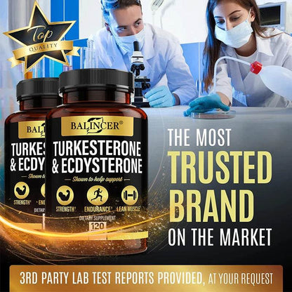 Turkish Licorice Extract, Sterones & Ecdysterone - Energy Supplement, Supports Muscle Growth, Energy, Endurance, 120 Capsules