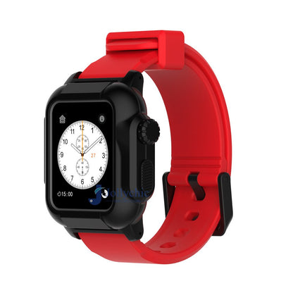Silicone Band+Case For Apple Watch Strap