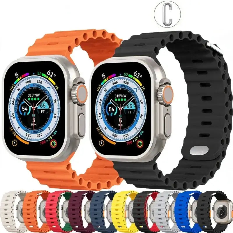 Apple Watch Silicone Strap - Soft Flexible Comfortable Fit