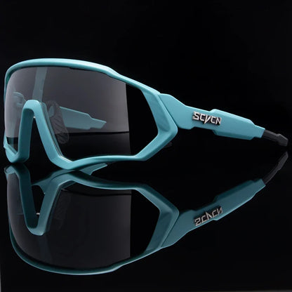 SCVCN Brand Photochromic Sports Cycling Glasses Bicycle Eyewear Mountain Bike Goggles UV400 MTB Road Running Sunglasses