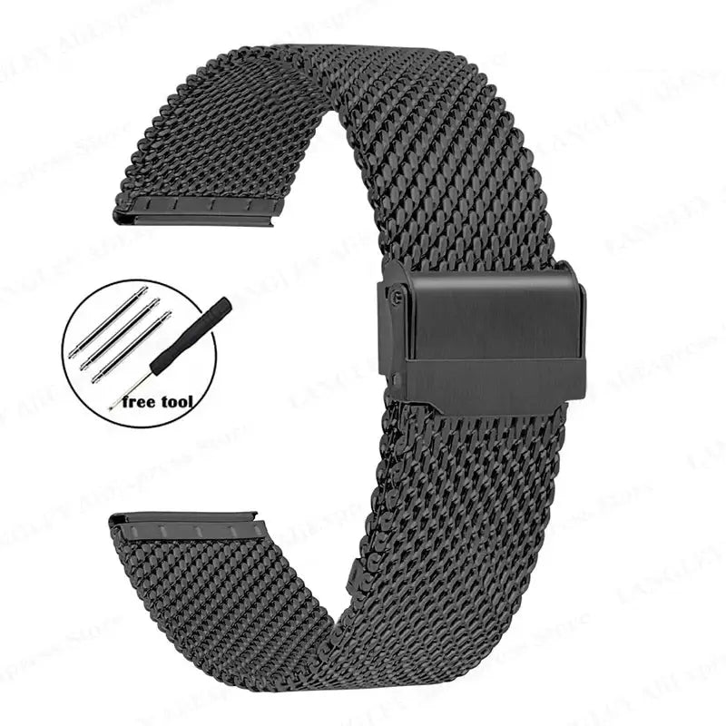 TicWatch Pro 5, Pro 3 & E3 Milanese Mesh Band with Adjustable Clasp
