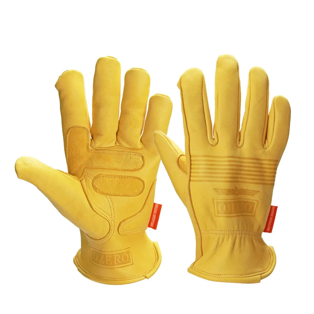 Shockproof & Waterproof & Windproof Leather (Sheep) Gloves