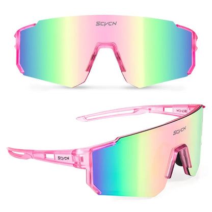 SCVCN Fsshion Sunglasses Street Cycling Glasses Bike Men UV400 Sports MTB Outdoor Bicycle Women Sunglasses Multi Color Riding