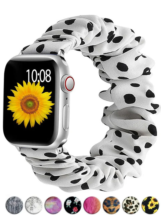 Apple Watch Scrunchie Strap - Soft Elastic Nylon Loop Band