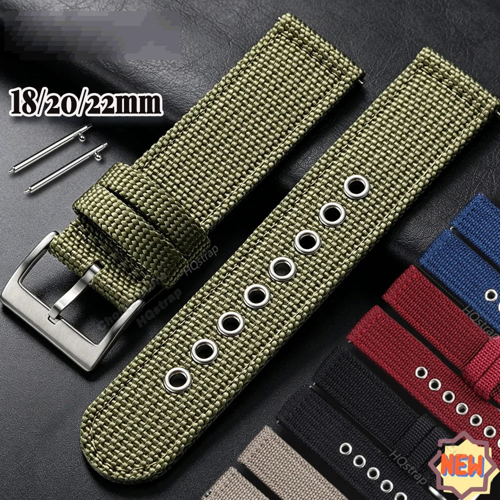 Samsung Galaxy Watch 7, 6, 5, 4 & FE Nylon Canvas Band