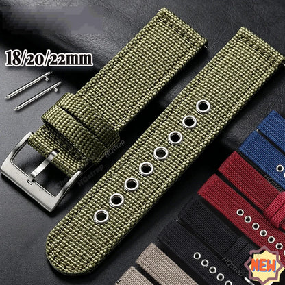 Samsung Galaxy Watch 7, 6, 5, 4 & FE Nylon Canvas Band