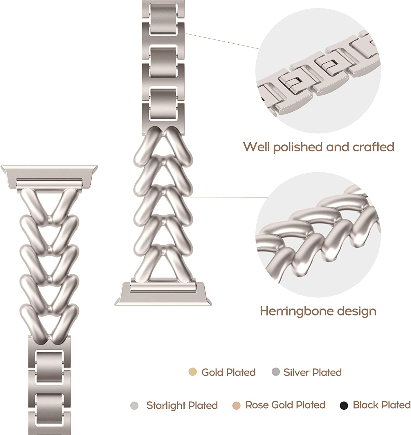 Steel Apple Watch Bracelet Strap/Band Series 11/10/9/8/7/6/5/4/ SE / Ultra 1/2/3