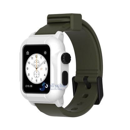 Silicone Band+Case For Apple Watch Strap