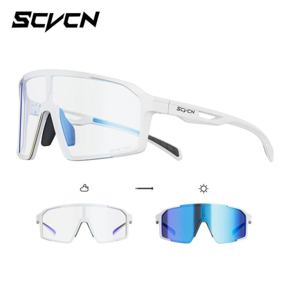 SCVCN Mountain Climbing Glasses Men Running Sunglasses Women MTB Hiking Bicycle Cycling Goggles UV400 Outdoor Sports Protection