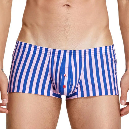 SEOBEAN Striped Boxers Shorts Men Cotton Underwear Boxers Pajama Shorts Loungewear Aro Pants Mens Underpants