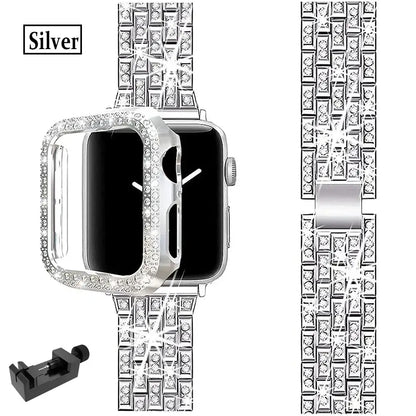 Apple Watch Bedazzled Stainless Steel Strap - Elegant Design