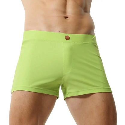 SEOBEAN Men’s Swim Trunks – Quick-Dry, Stretch Nylon + Spandex, Multiple Colors & Sizes