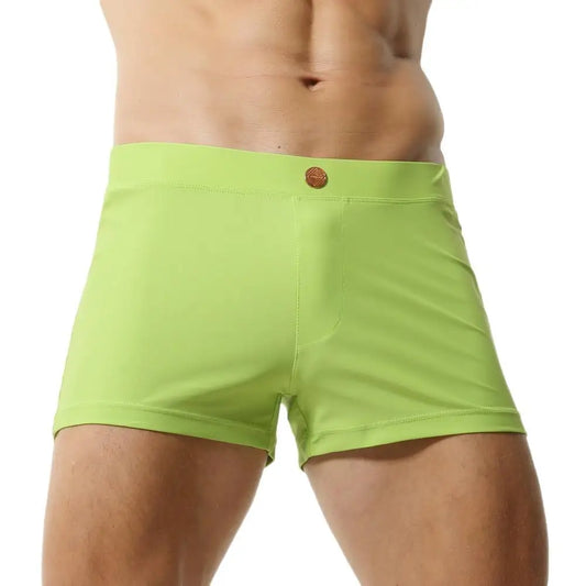 SEOBEAN Men’s Swim Trunks – Quick-Dry, Stretch Nylon + Spandex, Multiple Colors & Sizes
