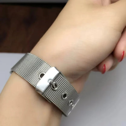 Samsung Galaxy Watch 7, 6, 5, 4 & FE Milanese Mesh Buckle Band, Spring Bars & Tool