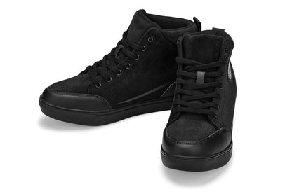 CALTO - S4130 - 2.6 Inches Taller (Onyx/Black Sole) - Corduroy Ankle Top Sneak-boot