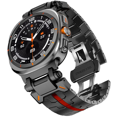 Samsung Galaxy Watch8, 8 Classic & 9 Steel Link Band, Stripe Options