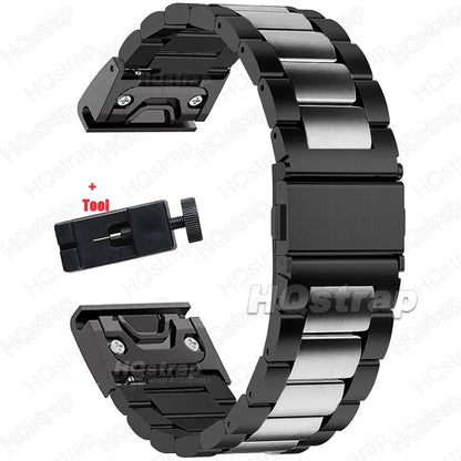 Garmin QuickFit 20/22/26mm Stainless Steel Link Bracelet