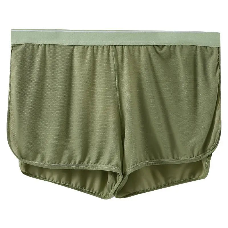 WJ Sexy Sleep Bottoms Men Arrow Shorts Ice Silk Mesh Breathable Underwear Boxers Shorts