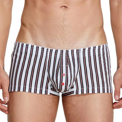 SEOBEAN Striped Boxers Shorts Men Cotton Underwear Boxers Pajama Shorts Loungewear Aro Pants Mens Underpants