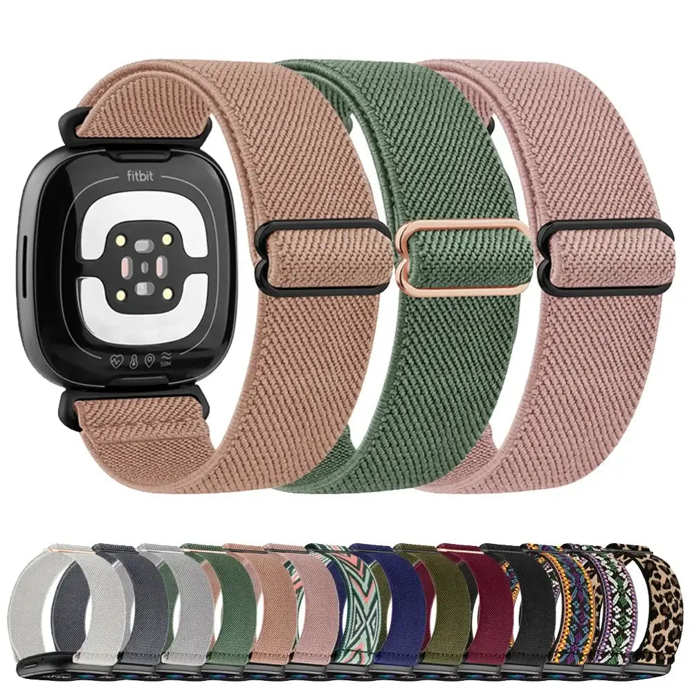 Fitbit Versa & Sense Elastic Nylon Band - Colorful Straps