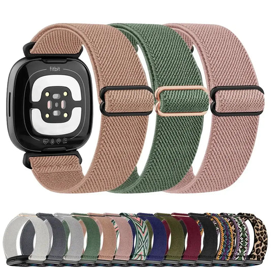 Fitbit Versa & Sense Elastic Nylon Band - Colorful Straps