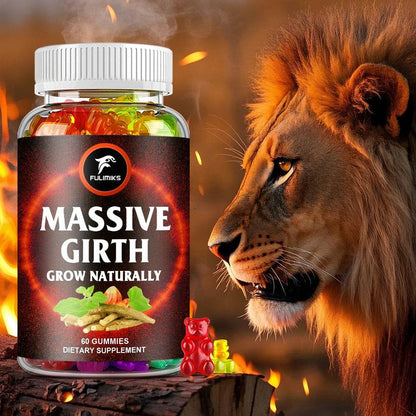 Massive Girth Men's Gummies High-Performance Extract - Energy, Stamina, Natural Grow Gummies