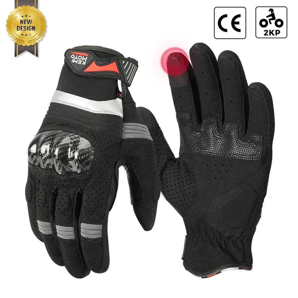 Gloves Summer Riding Hard Knuckle Touchscreen Gloves